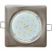 Светильник встраиваемый GX53 Н4 квадрат сатин-хром 107*41 ECOLA FS53S4ECB 30504