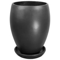 Горшок Эллипс графит низкий  d35*h50см