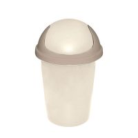 Контейнер для мусора IDILAND Rambai 10,0л круглый светло-бежевый  21303625/01