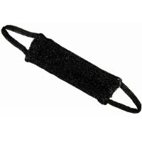 Мочалка банная мужская с ручками "Пояс" черная (36 см без ручек) 9463024