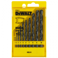 Набор сверл по металлу DeWalt DT5911-QZ HSS-R 1-10мм 10шт