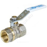 Кран шаровой латунь никель 1101 Standard Ду 20 Ру30 ВР полнопроход рычаг белый Aquasfera 1101-5136