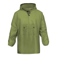 Дождевик Komfi Hoody зеленый EVA c капюшоном, с резинками на рукавах 100мк  513-236