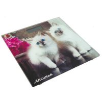 Весы напольные АКСИНЬЯ КС-6003 электронные Пушистые котята