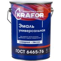Эмаль ПФ-115 KRAFOR 6кг Шоколадная 25974