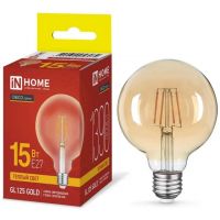 Лампа светодиодная LED-GL125-deco gold 15Вт 230В E27 3000K 1390Лм 125мм золотистая 6074