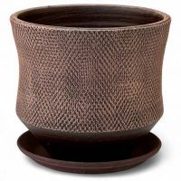 Горшок Лён венге цилиндр 19см  53-104   746897