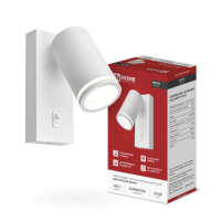 Светильник настенный под лампу NOTA P1хGU10-NL-WH с выключателем белый 60217