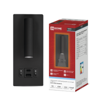 Светильник светодиодный NOTA P1565-30USB-BL 15Вт 6500К с подсветкой 3000К USB type C черный 60187