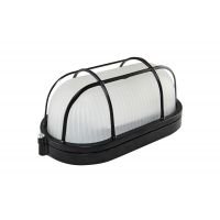 Светильник НПБ 1402 черный/овал IP54 60Вт с решеткой  SQ0303-0037