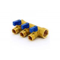 Коллектор лат шар/к син  3/4 м/р 3в 1/2" н/р 35мм 9025-02  027-8991