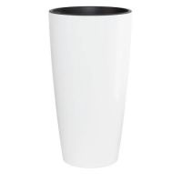 Кашпо Рондо 71 л 400*400*755 мм со вставкой 23 л напольное белое