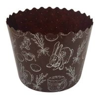 Форма для выпечки кулича бумажная, набор 6 шт 7*6 МТ8-133