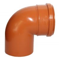 Отвод Дн110х87° коричневый  127-8810