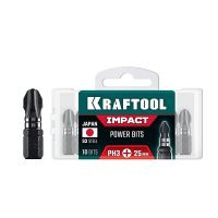 Бита PH3*25мм KRAFTOOL Impact Pro ударная 1шт  26191-3-25-S10