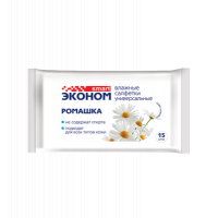 Влажные салфетки ромашка Эконом smart №15  40232