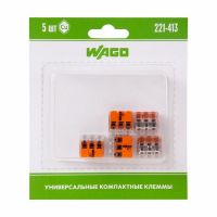 Клемма 3,0*4,0 с рыч 221-413 5шт WAGO  07-5163-05