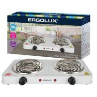 Плита эл.2-конфорочная Ergolux ELX-EP02-C01 спираль 2000Вт 13437