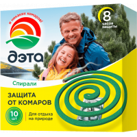 Спирали ДЭТА от комаров и летающих насекомых 10шт
