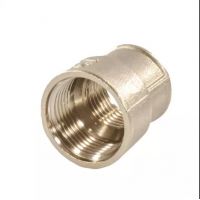 Муфта латунь никель переходная Ду 20х15 3/4"х1/2" ВР/ВР VALFEX VF.240.N.034.012/  128-4185