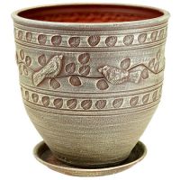 Горшок ПТИЦЫ бутон кор. 22см  75-125