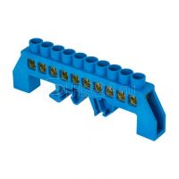 Шина нулевая N 8/12 10 отв.синяя  PROxima EKF sn0-125-10-dn 303987