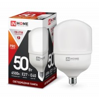 Лампа LED HP-PRO 50Вт Е27 6500K 4500Лм с адаптером Е40 IN HOME 1125