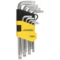 Ключи имбусовые 2-10мм 9шт. STAYER  2743-Н9