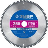 Диск пильный 255*30/100Т ЗУБР по алюминию 36907-255-30-100