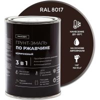 Грунт-эмаль по ржавчине 3 в 1 ГРУНТОВИЧ быстросохнущая, 1.8 кг, коричневый