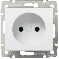 Розетка 1гн. б/з бел. Legrand Valena  774416/33824/07268