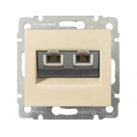 Мех. розетки телеф. 2хRJ11 сл.кость  Legrand Valena  774339/38316