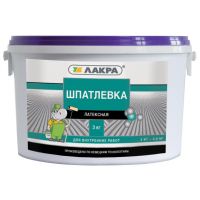 Шпатлевка ЛАКРА по гипсокартону 3кг латекс. финиш.  8046