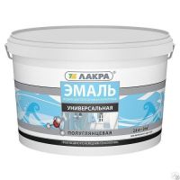 Эмаль акрил. универс. ЛАКРА бел. полуглянцевая 0,9кг