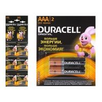 Элемент питания Duracell LR03 (ААА) алколин  2шт 135501/135518