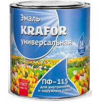 Эмаль ПФ-115 KRAFOR 1,8кг Шоколадная 25971