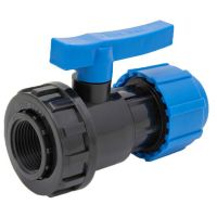 Кран шаровой компрессионный ПЭ Дн 25х3/4" ВР Ру16 ТПК-АКВА 554222534/ 107-9868