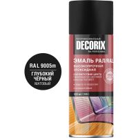Эмаль аэрозольная DECORIX 520мл профессиональная глубокий черный 0173-9005