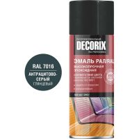 Эмаль аэрозольная DECORIX 520мл профессиональная антрацитовый серый 0173-7016