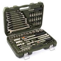 Набор головок 1/4", 1/2" с комбинированными ключами 82предм.  620782