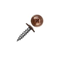 Саморезы с прессшайбой 4,2*19 острые (темно-коричн.) RAL8017