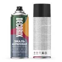 Эмаль акриловая DECORIX 520мл аэрозоль черный матовый  0101-02