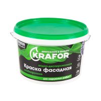 Краска фасадная особопроч. 3кг KRAFOR (зелен.)  26948