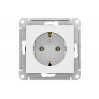 Механизм розетки 1-м с заземл. 16А белая ATLAS DESIGN  ATN000143/ 1240146