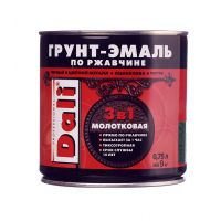 Грунт-эмаль по ржавчине DALI 3в1 0,75л молотковая серебянная