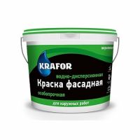Краска фасадная особопроч. 1,5кг KRAFOR (зелен.)  42163