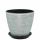 Горшок роспись бутон лофт серый 15см РС152/2