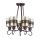 3098/5С кофе/стекло/метал Люстра Е27 5*40W 220V
