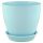 Горшок ВИКТОРИЯ глянец голубой 16см