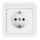 МИМОЗА Розетка 1гн.с/з белая (керамика)  12008/15287 МИМОЗА Розетка 1гн.с/з белая (керамика)  12008/15287